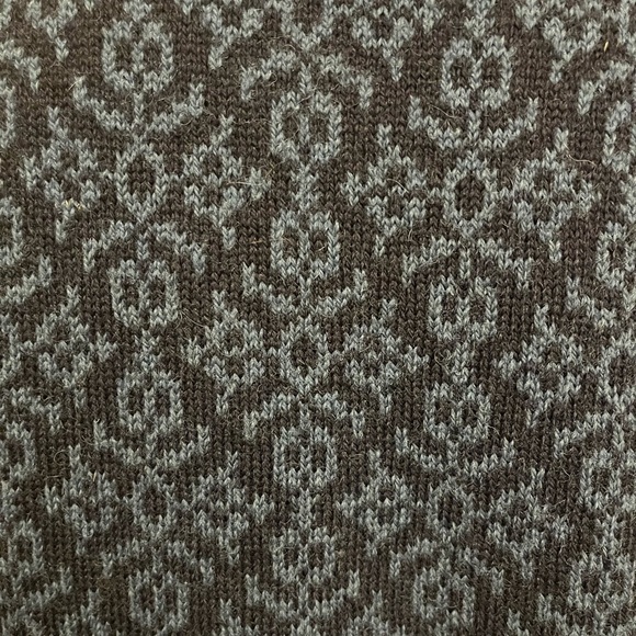 Nordstrickk Virgin Wool Blue Pattern Cardigan w/ metal closures (Norway), Small - Picture 5 of 11